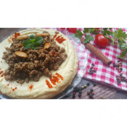 Caviar de pois chiche viande  « HOUMOUSS LAHMEH »